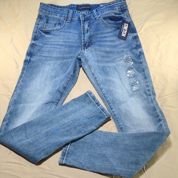 Aeropostale Blue Skinny Jeans with Distressed Details - Picture 1 of 15